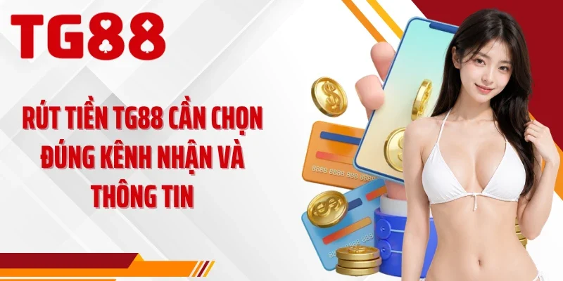Rút tiền TG88 cần chọn đúng kênh nhận và thông tin